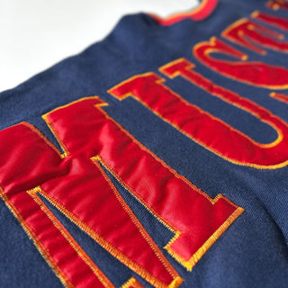 90's "made in USA" official sports wear "Mustang" FORD リブ切替 ドルマンスリーブ 企業 スウェット シャツ