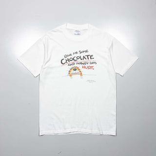 90's "made in USA" "Give me some chocolate" プリントTシャツ