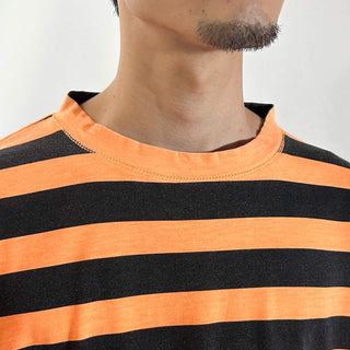 90's～00's SATURDAYS オレンジ×ブラック ボーダー Tシャツ