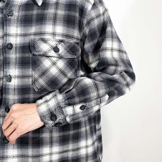 OUTDOOR LIFE オンブレ風 L/S ヘビーネルシャツ