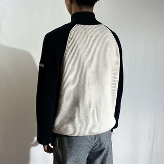 90's～00's NAUTICA JEANS CO. 2トーン ハーフジップ ニット セーター