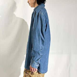 00's RALPH LAUREN デニム ボタンダウン L/Sシャツ