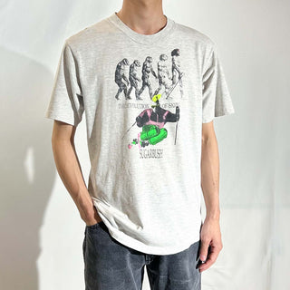 90's "made in USA" ONEITA "THE EVOLUTION OF SKIING." 両面プリント Tシャツ