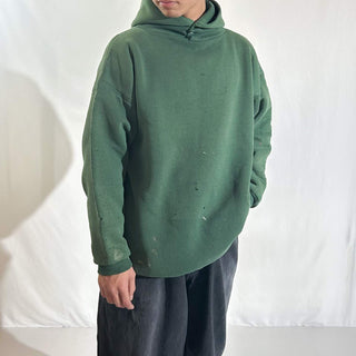 80's "made in USA" RUSSELL ボロ ペンキ ダブルフェイス スナップ スウェット パーカ