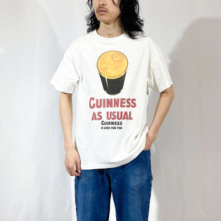 90's "made in USA" anvil "GUINNESS" プリント Tシャツ