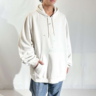 00's NIKE ボロ センタースウッシュ スウェット パーカ