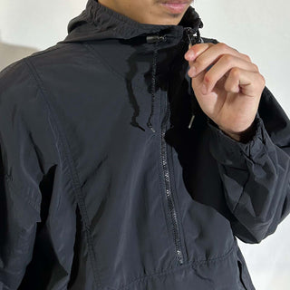 90's "made in USA" LANDS' END 無地 ドローコード パッカブル アノラック ジャケット