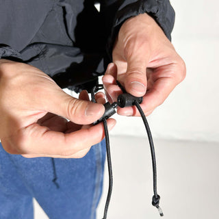 90's "made in USA" LANDS' END 無地 ドローコード パッカブル アノラック ジャケット