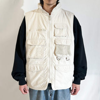 80's BANANA REPUBLIC メモリアル スーベニア 刺繍 サファリ ベスト