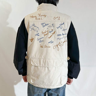 80's BANANA REPUBLIC メモリアル スーベニア 刺繍 サファリ ベスト