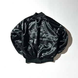 90's "made in USA" satins ブラック ナイロン スタジャン ジャケット