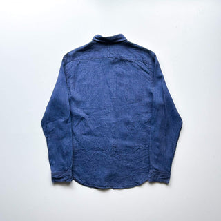 00's BANANA REPUBLIC ネイビー リネン L/Sシャツ