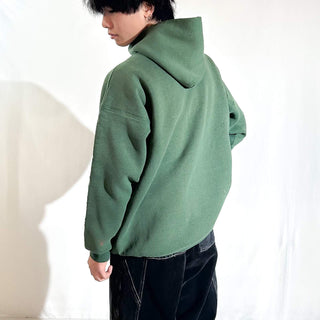 80's "made in USA" RUSSELL ボロ ペンキ ダブルフェイス スナップ スウェット パーカ