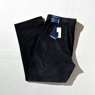 90's～ "deadstock" LANDS' END ２タック コーデュロイ パンツ (BLACK 35×30)