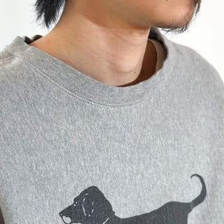 00's the black dog リバースウィーブタイプ アニマル 両面プリント スウェット シャツ