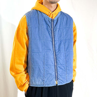 60's～70's "棒TALON" フェード キルティング ベスト