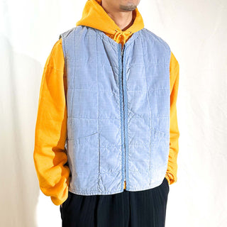 60's～70's "棒TALON" フェード キルティング ベスト