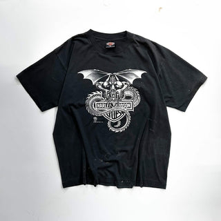 80's～ "made in USA" Harley-Davidson ドラゴン 両面プリント Tシャツ