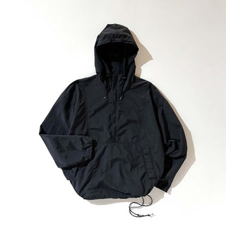 90's "made in USA" LANDS' END 無地 ドローコード パッカブル アノラック ジャケット