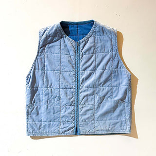 60's～70's "棒TALON" フェード キルティング ベスト