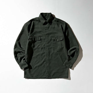 00's george オリーブ ピーチスキン レギュラーカラー L/Sシャツ