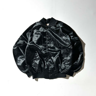 90's "made in USA" satins ブラック ナイロン スタジャン ジャケット
