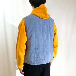 60's～70's "棒TALON" フェード キルティング ベスト