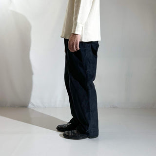 90's～ "deadstock" LANDS' END ２タック コーデュロイ パンツ (BLACK 35×30)