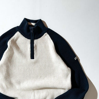 90's～00's NAUTICA JEANS CO. 2トーン ハーフジップ ニット セーター