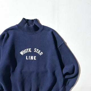 90's The J.Peterman Company "WHITE STAR LINE" タイタニック ニット セーター