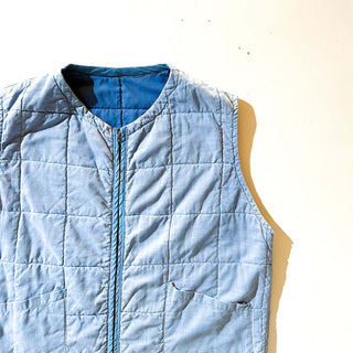 60's～70's "棒TALON" フェード キルティング ベスト