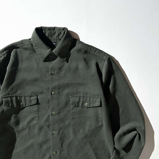 00's george オリーブ ピーチスキン レギュラーカラー L/Sシャツ