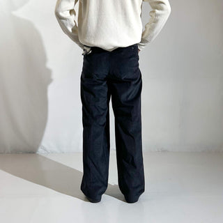 90's～ "deadstock" LANDS' END ２タック コーデュロイ パンツ (BLACK 35×30)