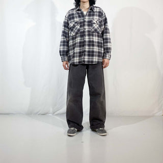 OUTDOOR LIFE オンブレ風 L/S ヘビーネルシャツ