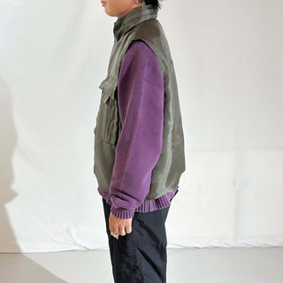 90's～00's OLD COLLEGE オリーブ ドローコード シェル ベスト