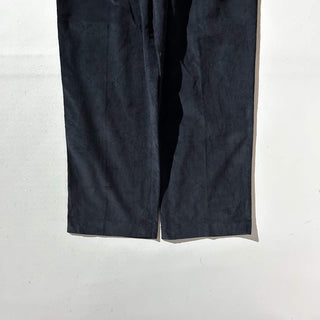 90's～ "deadstock" LANDS' END ２タック コーデュロイ パンツ (BLACK 35×30)