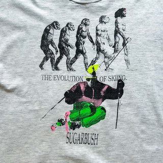 90's "made in USA" ONEITA "THE EVOLUTION OF SKIING." 両面プリント Tシャツ