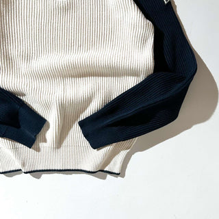 90's～00's NAUTICA JEANS CO. 2トーン ハーフジップ ニット セーター