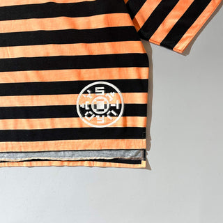 90's～00's SATURDAYS オレンジ×ブラック ボーダー Tシャツ