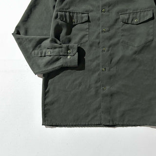 00's george オリーブ ピーチスキン レギュラーカラー L/Sシャツ