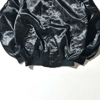 90's "made in USA" satins ブラック ナイロン スタジャン ジャケット