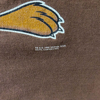 90's "made in USA" changes "Huh?" フェード ワイリーコヨーテ キャラクター プリント Tシャツ