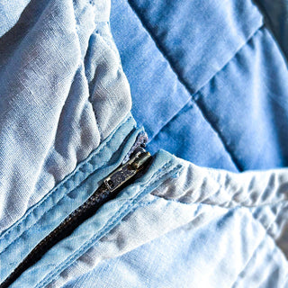 60's～70's "棒TALON" フェード キルティング ベスト