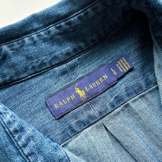 00's RALPH LAUREN デニム ボタンダウン L/Sシャツ