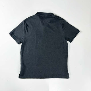 00's Ralph Lauren S/Sニットポロシャツ(チャコールグレー)
