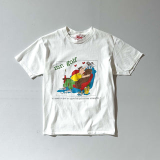 90's "mr.golf" Jim Benton アート プリント Tシャツ