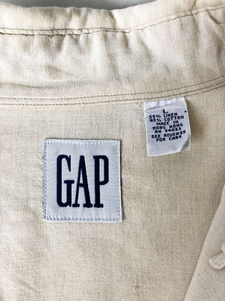 90's GAP ボタンダウン リネン L/Sシャツ