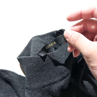 00's "made in ITALY" FENZIA メリノウール混 ハイゲージ ハイネック ニット セーター