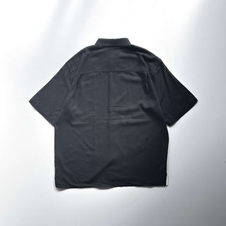 00's Van Heusen ブラック×ホワイト レギュラーカラー S/Sシャツ