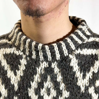 ～90's "made in ecuador" 総柄 エクアドル ニット セーター